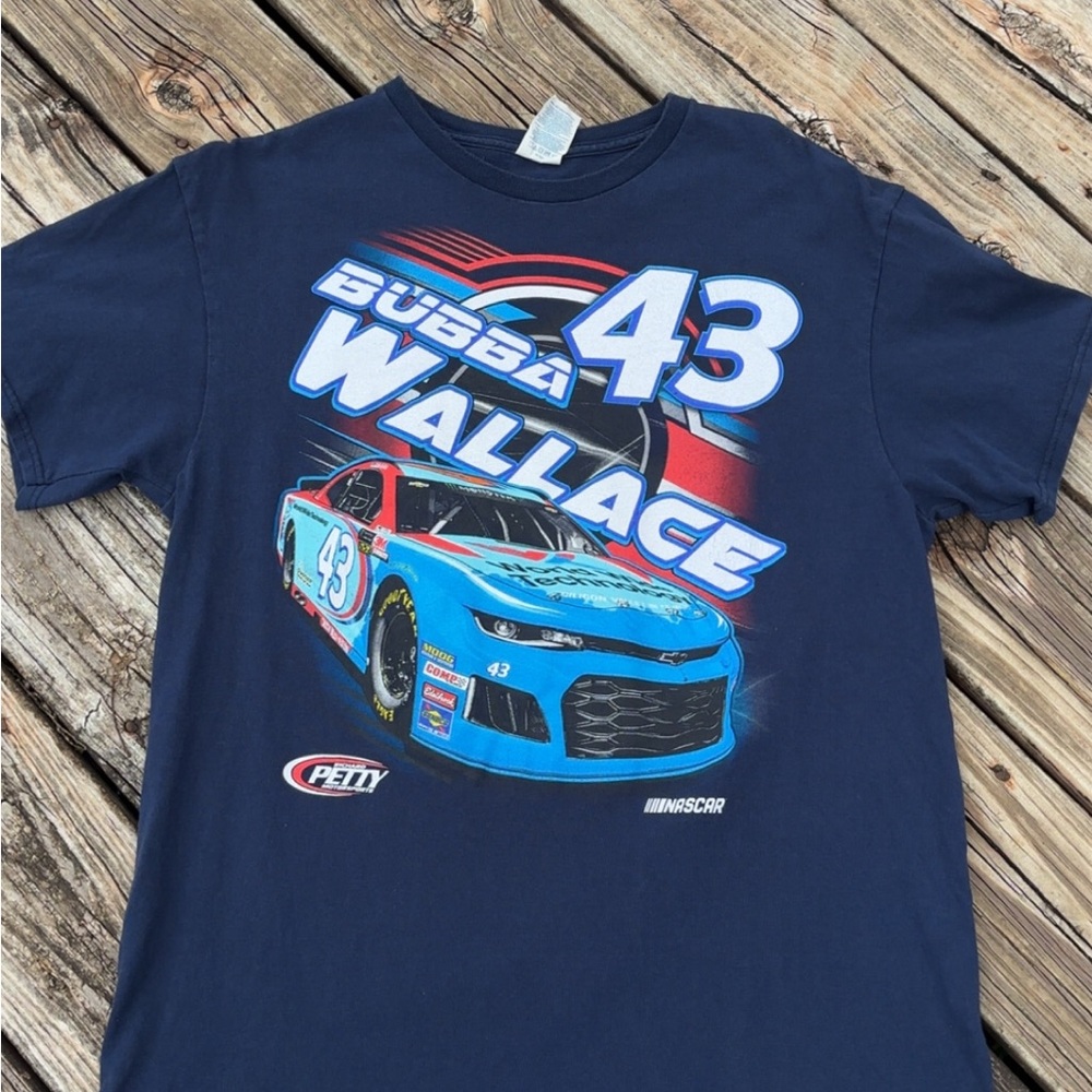 Navy Blue NASCAR Bubba Wallace T-Shirt